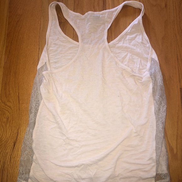 Light Pink Tank Top with Lace Sides - Picture 2 of 3